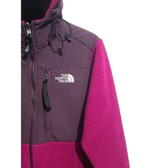 North Face Women’s Denali Hooded Polartec Fleece Jacket Small Purple GUC Recycle - Picture 3 of 6